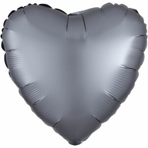 Шар из фольги Сердце сатин графит 18 дюймов