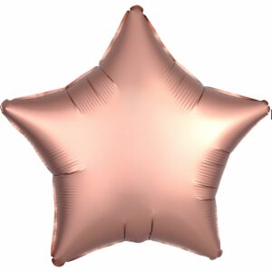 Шар из фольги Звезда сатин розовое золото 18 дюймов