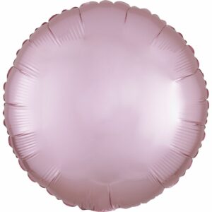 Шар из фольги Круг сатин светло розовый 18 дюймов