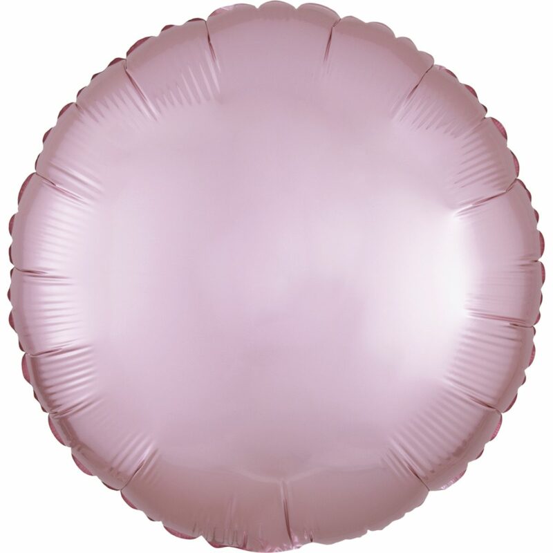 Шар из фольги Круг сатин светло розовый 18 дюймов