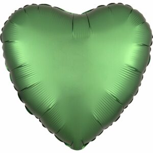 Шар из фольги Сердце сатин зеленое 18 дюймов