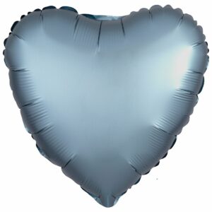 Шар из фольги Сердце сатин синяя сталь 18 дюймов