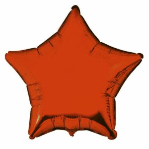 Шар из фольги Звезда оранжевая 18 дюймов