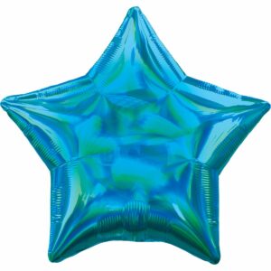 Шар из фольги Звезда голубая блеск 18 дюймов