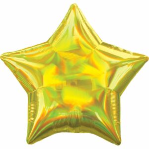 Шар из фольги Звезда золото блеск 18 дюймов