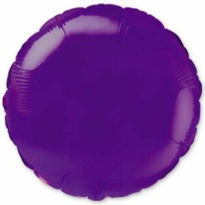 Шар из фольги Круг металлик фиолетовый 18 дюймов