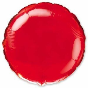 Шар из фольги Круг металлик красный 18 дюймов