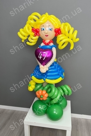 Кукла Маша из воздушных шаров