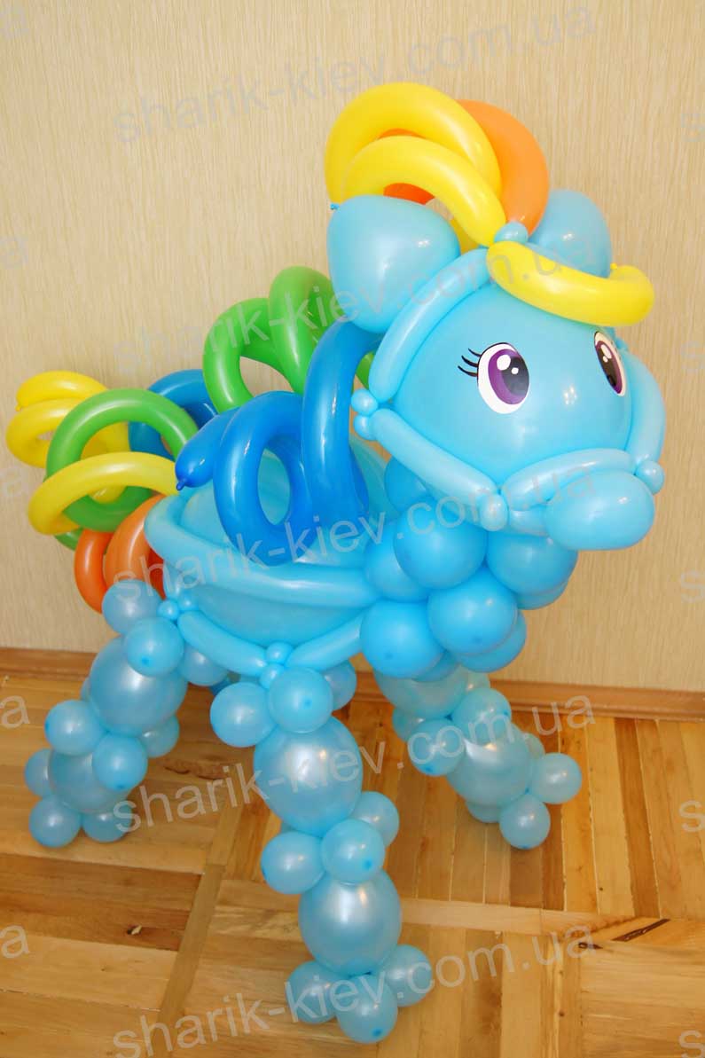 Лошадка My Little Pony из воздушных шаров