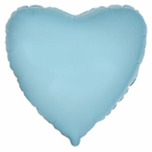 Шар из фольги Сердце пастель голубое 18 дюймов