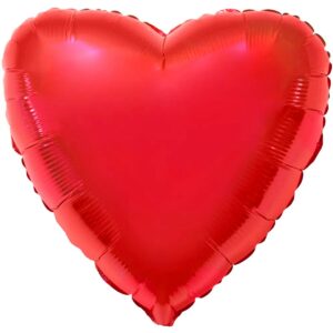 Шар из фольги Сердце металлик красное 32 дюйма