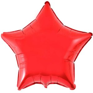 Шар из фольги Звезда металлик красная 18 дюймов
