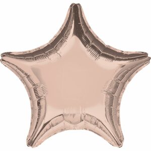 Шар из фольги Звезда металлик розовое золото 18 дюймов