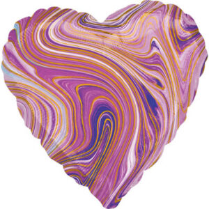 Шар из фольги Сердце Агат фиолетовый