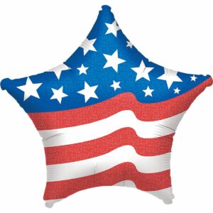 Шар из фольги Звезда Американский флаг