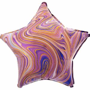 Шар из фольги Звезда Агат фиолетовый