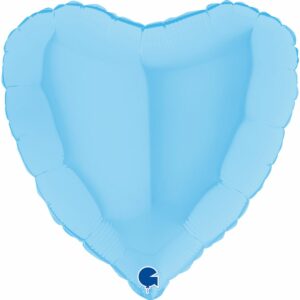 Шар из фольги Сердце голубое макарун 18 дюймов