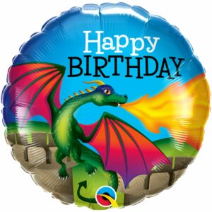 Шар из фольги Happy Birthday дракон