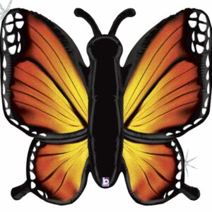 Шар из фольги Бабочка оранжевая блеск